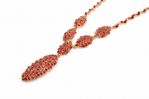 NBC4428N-GR - Gold tone with Grey Stones